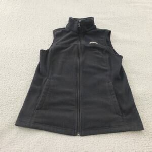 Columbia Vest Womens Medium Full Zip Black Fleece Hiking Outdoor Jacket